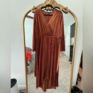 Amazon Brand Burnt Orange Maxi Dress